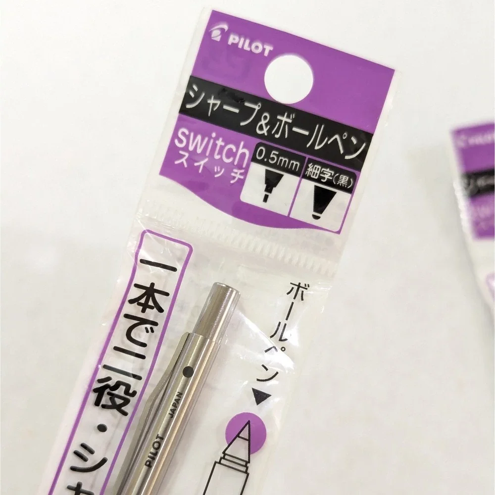 2 Pilot Birdy Switch Ballpoint Pen/Mechanical Pencil + 14 Ink Refills BTRF-8F-B